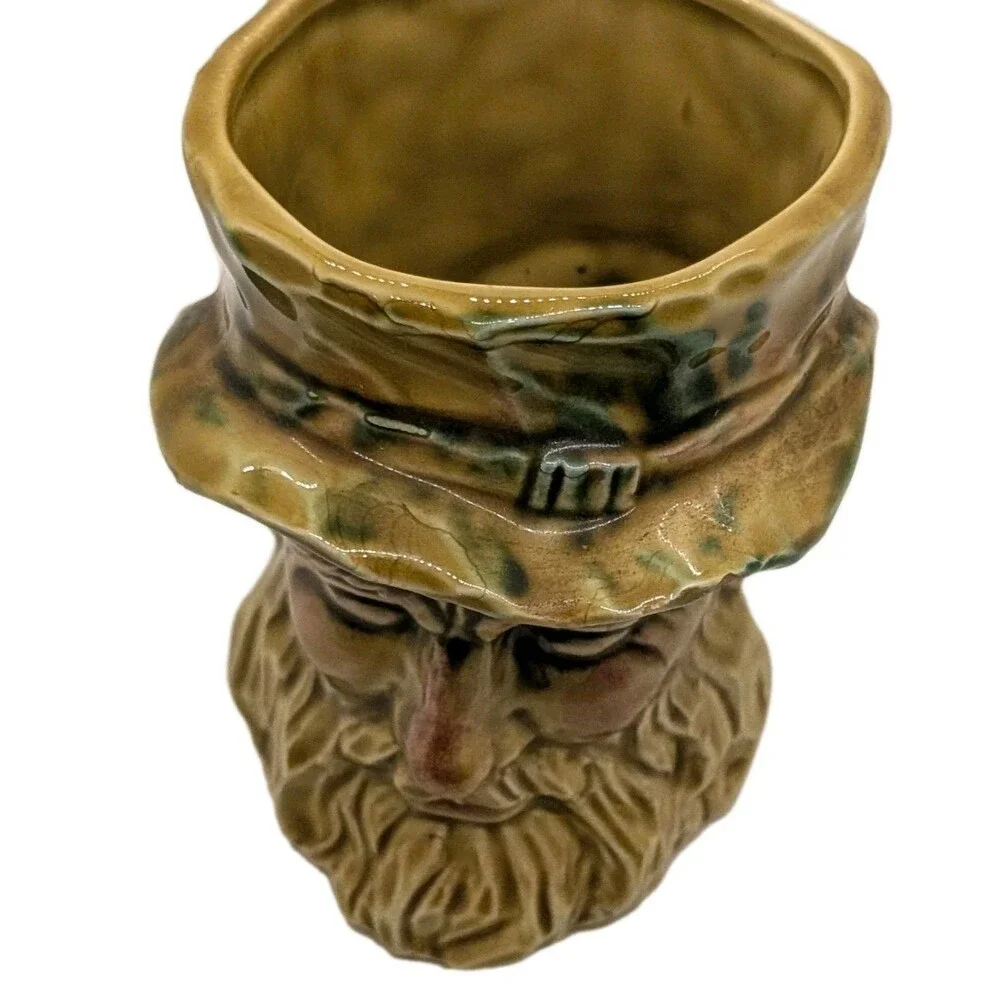 Enesco Face Mug Old Man Pipe Shape Handle Ceramic Planter
